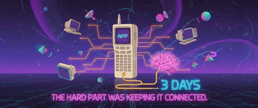 I Built a Mobile App in 3 Days. The Hard Part Was Keeping It Connected.