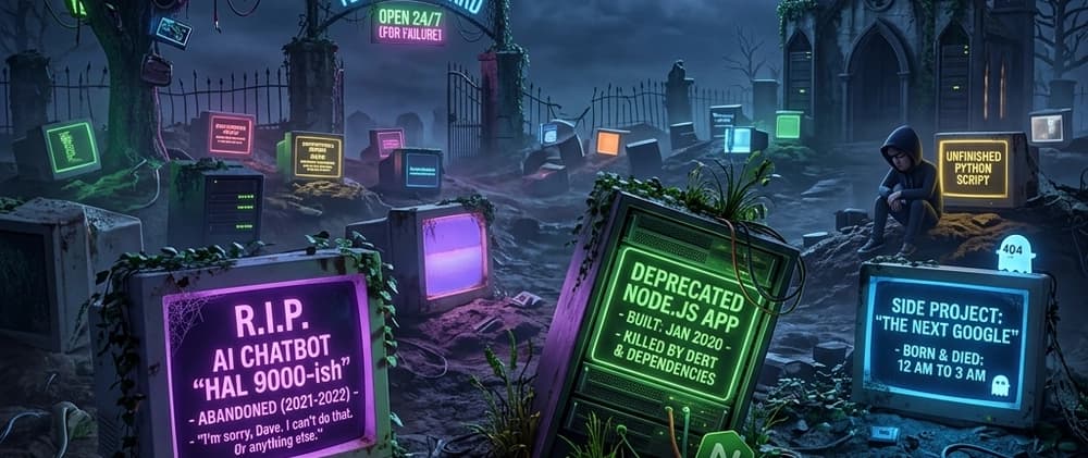 My GitHub Graveyard has 27 dead projects. Here is the brutal truth about why.
